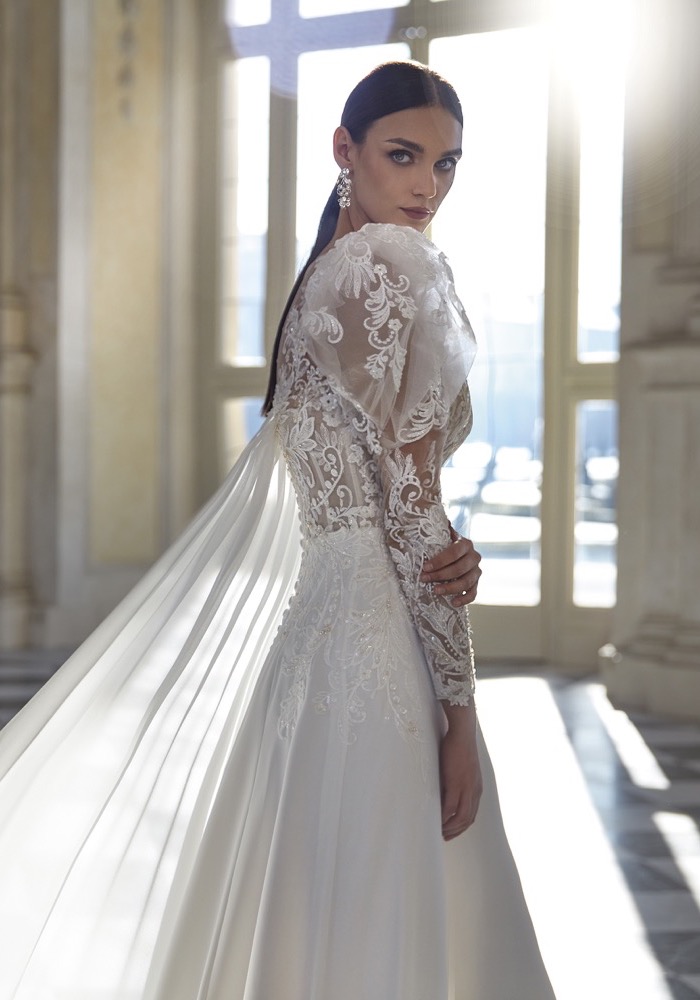 Pronovias Firenza Beaded Long Sleeve Wedding Dress HK | Designer Bridal ...