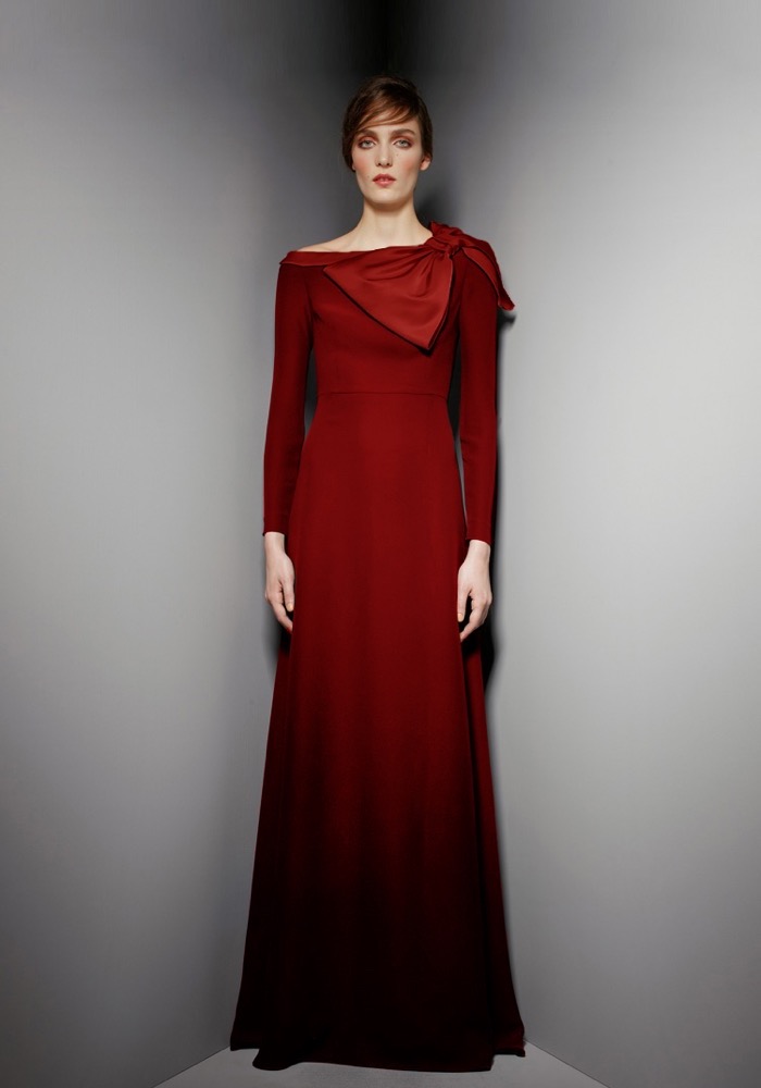 Valentino | Statement Long Sleeves Red Gown HK Designer Bridal Room