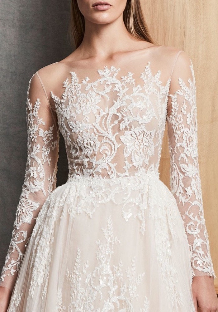 Zuhair Murad | Christina Embroidered Romantic Long Sleeves Ball Gown ...