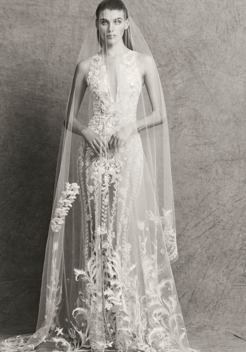 Zuhair Murad | Cyndi Fully Embellished Wedding Dress with Cape ...